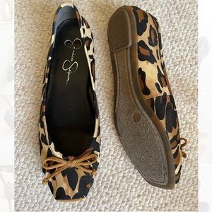 Jessica Simpson Leopard flats with bow